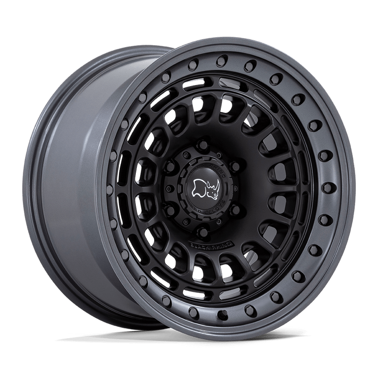 BR014 17X9 6X5.5 M-BLK-GNMTL -12MM 17X9