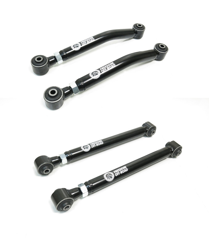 Adjustable Rear Upper + Lower Control Arms for 0-4.5 Inch Lift 07-18 Wrangler JK Freedom Off-Road