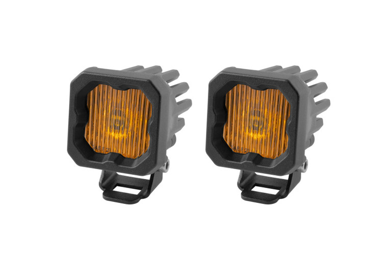 Diode Dynamics Stage Series C1 LED Pod - Yellow SAE Fog Standard ABL (Pair)