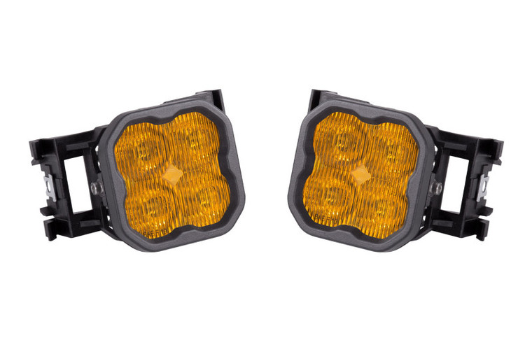 Diode Dynamics SS3 LED Pod Max Type X Kit - Yellow SAE Fog