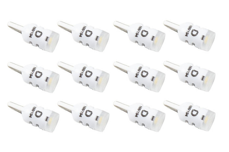 Diode Dynamics 194 LED Bulb HP3 LED Natural - White Set of 12