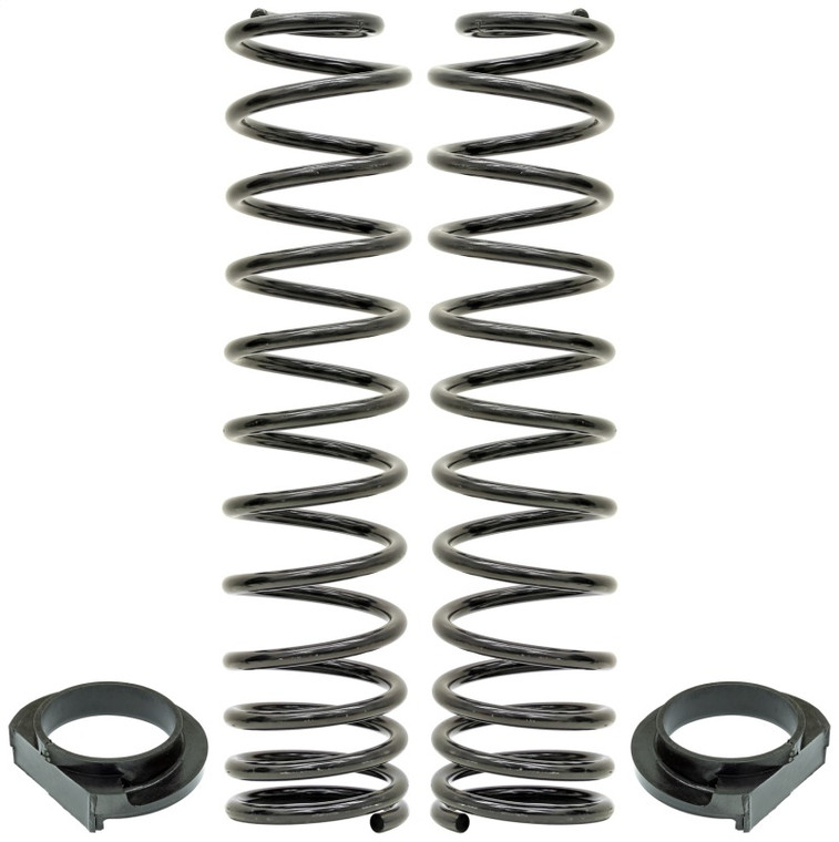 RockJock JL Front Coil Springs 4in Lift w/ Urethane Isolators Pair