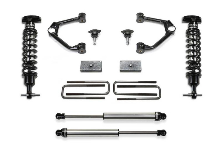 Fabtech 2019 C/K1500 2WD/4WD 3in Budget UCA System w/DL 2.5 Coilovers & Rear DL Shocks