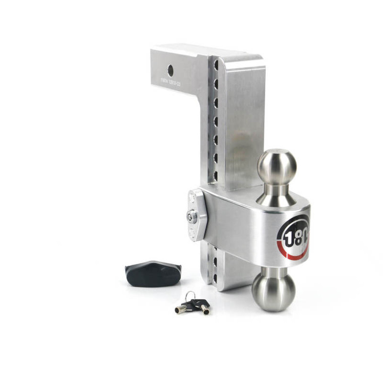 Weigh Safe 180 Hitch 10in Drop Hitch & 2.5in Shank (10K/18.5K GTWR) - Aluminum LTB10-2.5