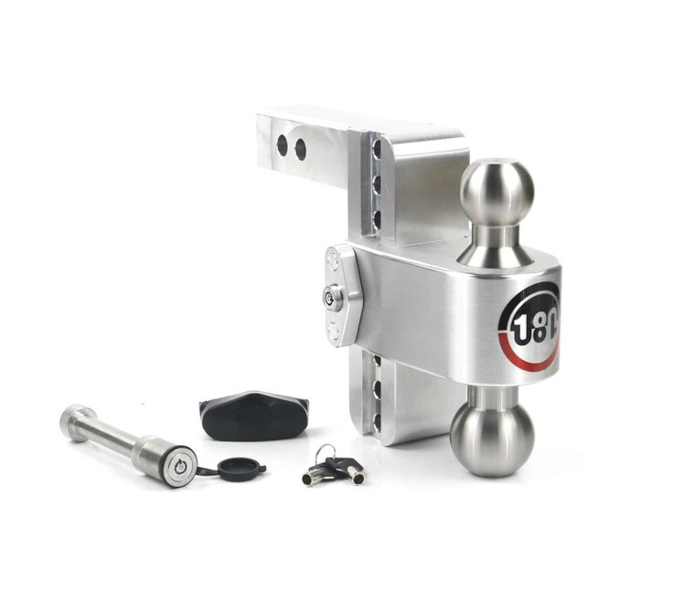 Weigh Safe 180 Hitch 6in Drop Hitch & 2in Shank (10K/12.5K GTWR) w/WS05 - Aluminum LTB6-2-KA