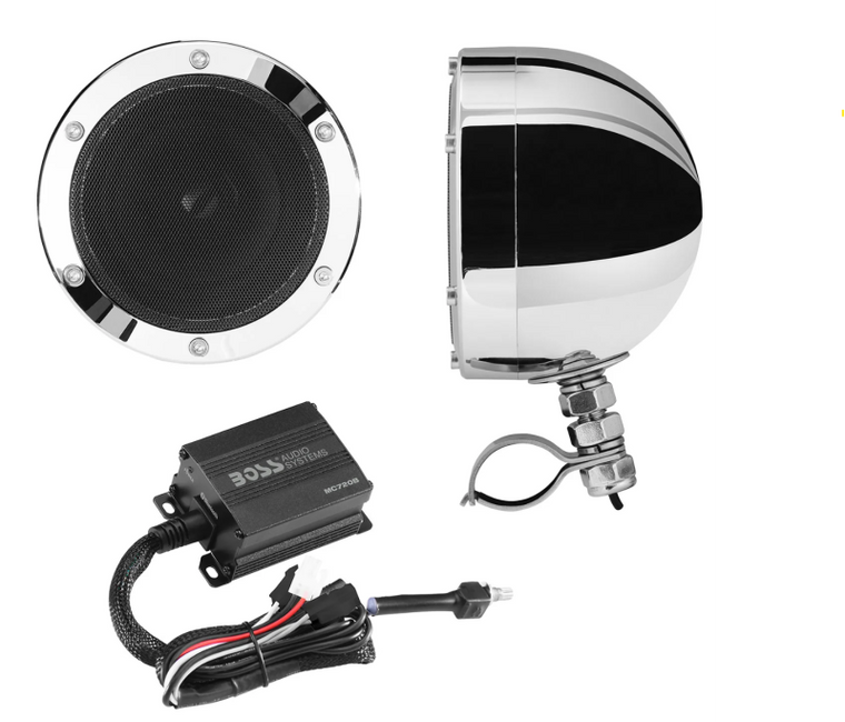 BOSS Audio Systems Motorcycle Speaker Amplifier / Bluetooth / 4in Speakers MC720B