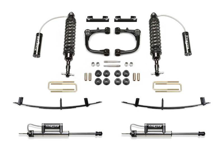 Fabtech 15-19 Toyota Tacoma 2WD/4WD 3in UCA System w/DL 2.5 Resi Coilover & Rear DL 2.25 Resi Shocks