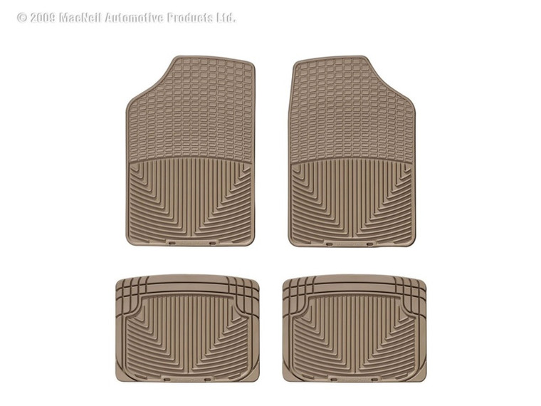 WeatherTech 66-92 Dodge Monaco Front and Rear Rubber Mats - Tan