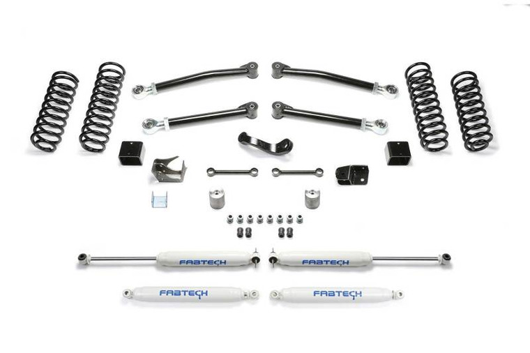 Fabtech 07-18 Jeep JK 4WD 4-Door 3in Trail System w/Perf. Shocks