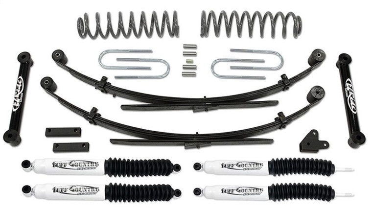 Tuff Country 87-01 Jeep Cherokee 4x4 3.5in Lift Kit with Rear Leaf Springs (SX6000 Shocks)