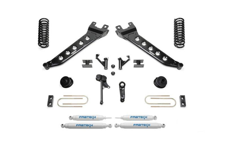 Fabtech 13-18 Ram 3500 4WD 5in Radius Arm System w/Perf. Shocks