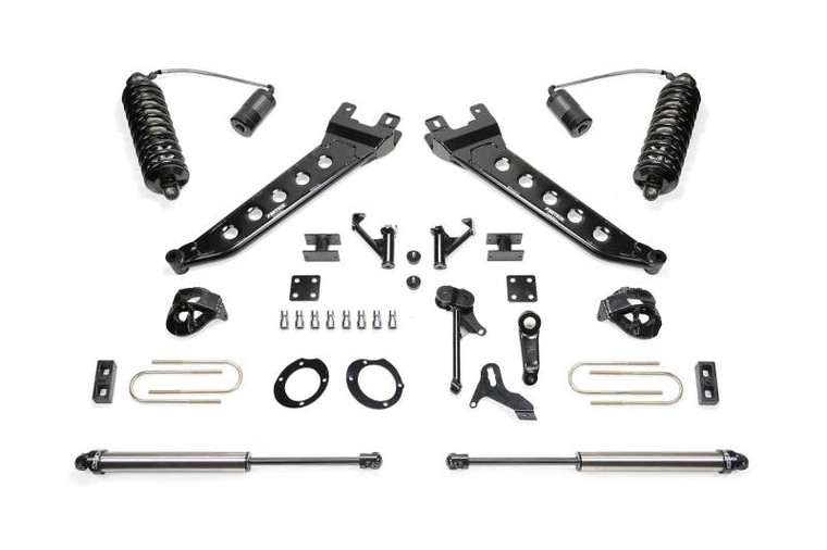 Fabtech 13-18 Ram 3500 4WD 5in Radius Arm System w/DL 4.0 Resi Coilovers & DL Shocks