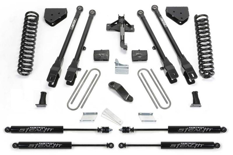 Fabtech 08-16 Ford F250/350 4WD 4in 4 Link System w/Stealth Shocks