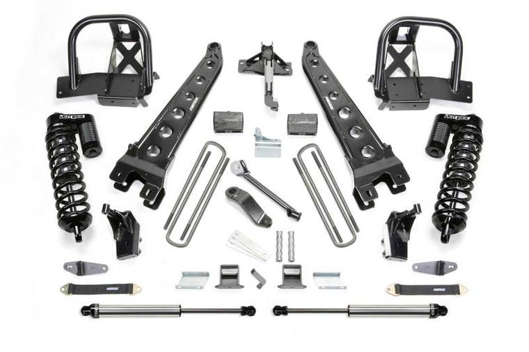 Fabtech 11-16 Ford F250 4WD 4in Radius Arm System w/DL 4.0 Coilovers & Rear DL Shocks