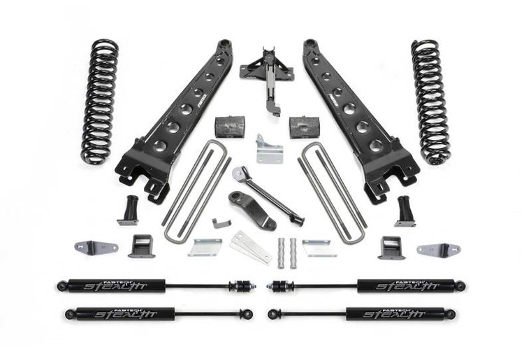 Fabtech 08-10 Ford F450/550 4WD 6in Radius Arm System w/Stealth Shocks