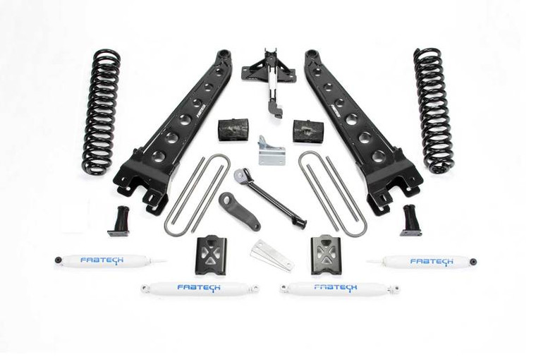 Fabtech 05-07 Ford F250 4WD w/Overload 6in Radius Arm System w/Perf. Shocks