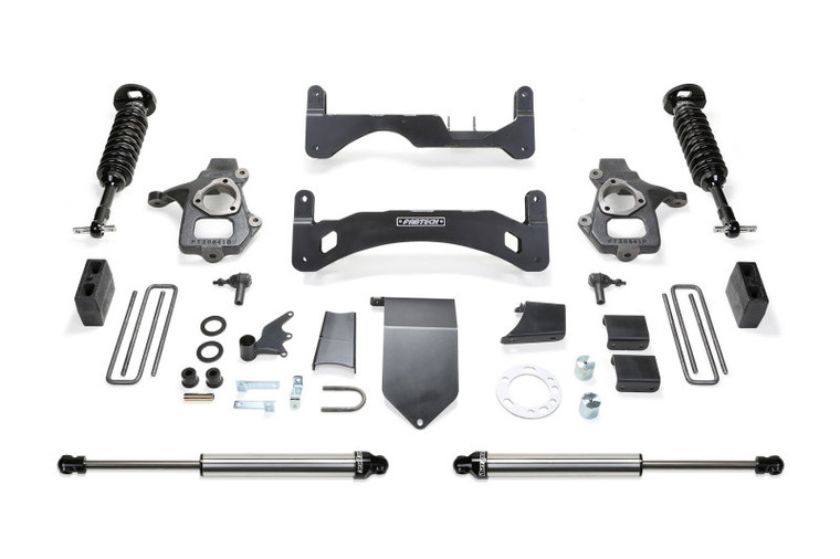 Fabtech 14-18 GM C/K1500 w/OE Forged UCA 6in Perf. System Gen II w/DL 2.5 Coilovers & Rear DL Shocks K1083DL