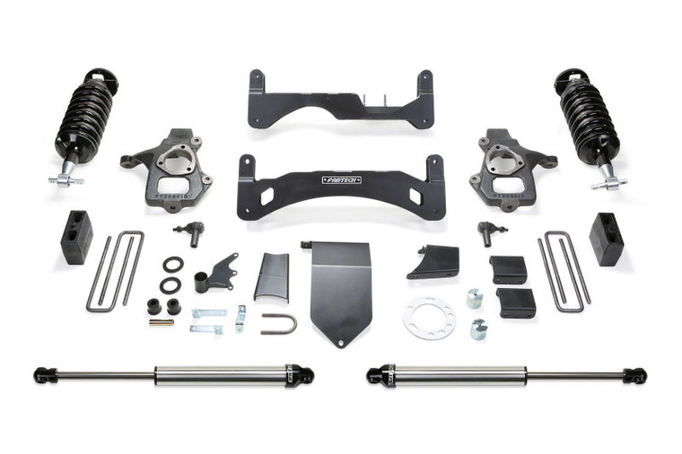 Fabtech 14-18 GM C/K1500 w/OE Forged UCA 6in Perf. System Gen II w/DL 4.0 Coilovers & Rear DL Shocks