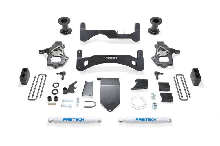 Fabtech 14-18 GM C/K1500 w/OE Forged UCA 6in Basic System Gen II w/Rear Perf. Shocks