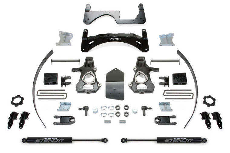 Fabtech 14-18 GM K1500 w/OE Alum. UCA 6in Basic System w/Stealth Shocks