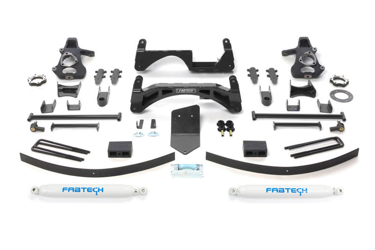 Fabtech 07-13 GM K1500 4WD w/o Autoride 6in Basic System w/Perf. Shocks