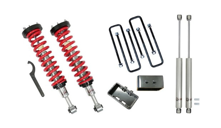 1-4 Inch Lift Coilovers 3 Inch / Rear Blocks w/ U Bolts and Shocks 96-04 Toyota Tacoma Freedom Off-RoadH
