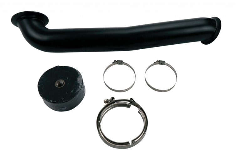 Wehrli GMC/Chevrolet LLY/LBZ/LMM Duramax 6.6L w S400 Single Turbo 3in Down Pipe - Black