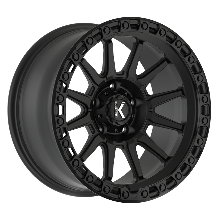 ADRENALINE 17X9 8X165.1 ET -12 CB 122.1MATTE BLACK BLACK RING