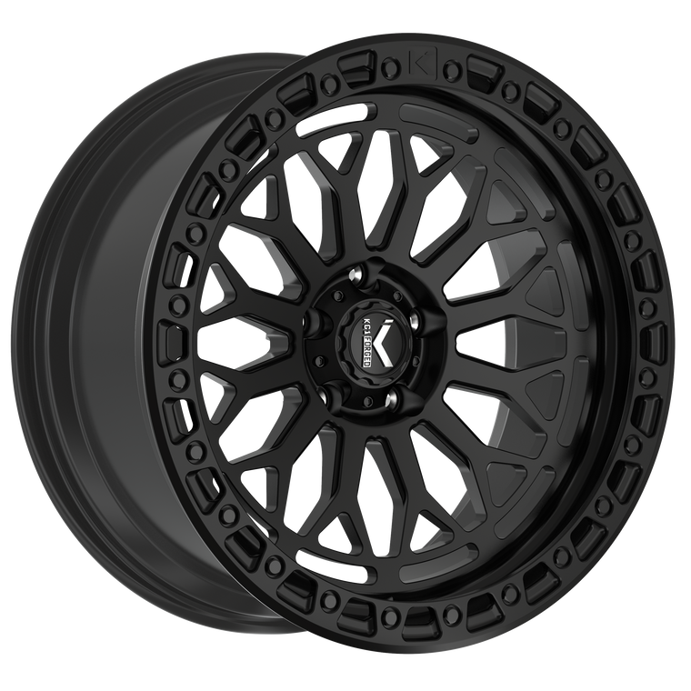 DIAMONDHEAD 20X9.5 5X127 ET -12 CB 71.5MATTE BLACK BLACK RING