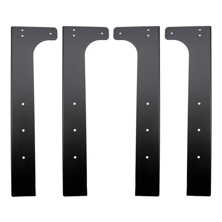 Wehrli Modular Steel Work Bench Leg Kit 40in Tall x .120in Thick - Flat Black