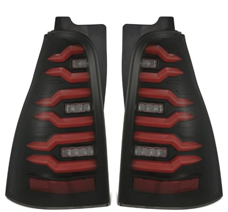 AlphaRex 03-09 Toyota 4Runner LUXX-Series LED Tail Lights- Black/Red