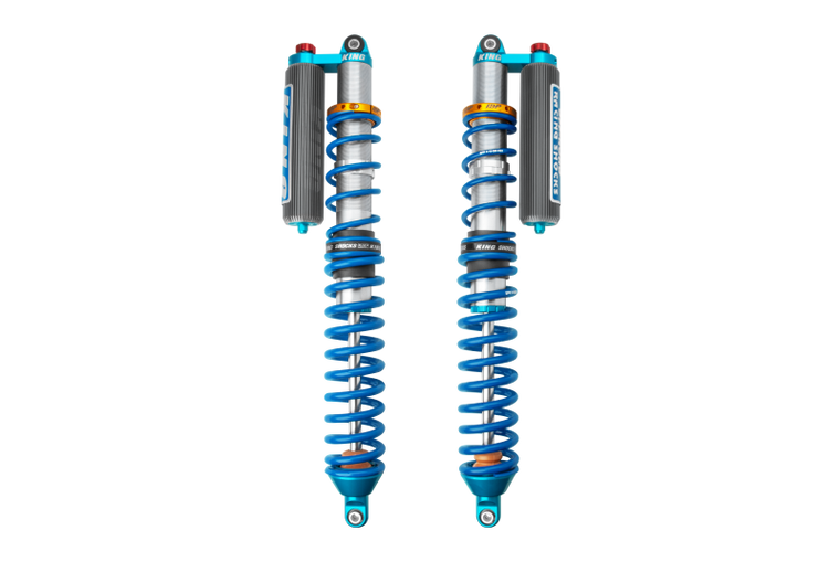 King 2024 Maverick R Front 2.5in Internal Bypass Piggyback Coilover w/Finned Res. w/Adj. Req Cutting