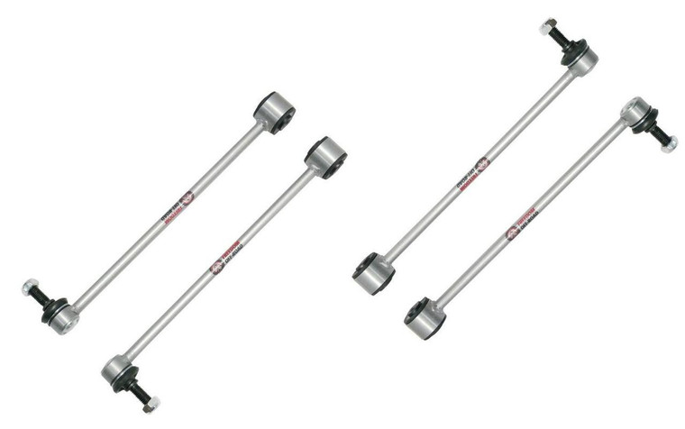 Front and Rear Extended Zinc-Nickel Sway Bar End Links for 3.5-6 Inch Lift 07-18 Jeep Wrangler JK Freedom Off-Road