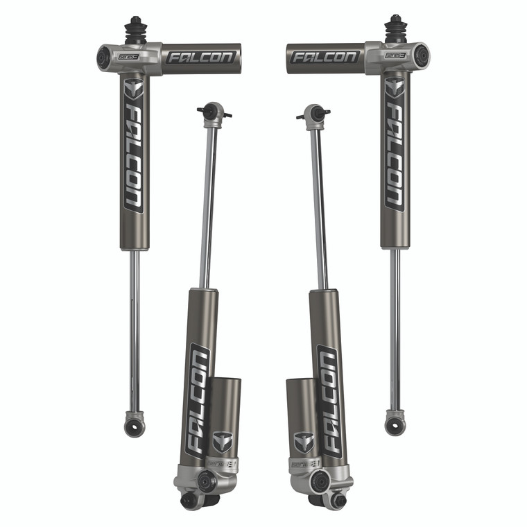 Falcon Series 3.1 Piggyback ShocksFalcon Series 3.1 Piggyback Shocks deliver increased stability improved ride quality and comfort on road while the increased compression damping provides more aggressive off-road handling. Fixed-rate Series 3.1 sh...