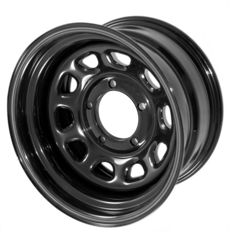 Rugged Ridge Black D Window Wheel 15x8-in 5x5.5-In bolt pattern