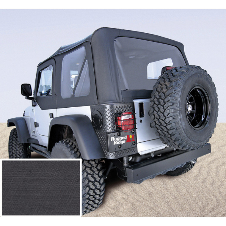 Rugged Ridge Soft Top Black Tinted Windows 97-02 Jeep Wrangler TJ