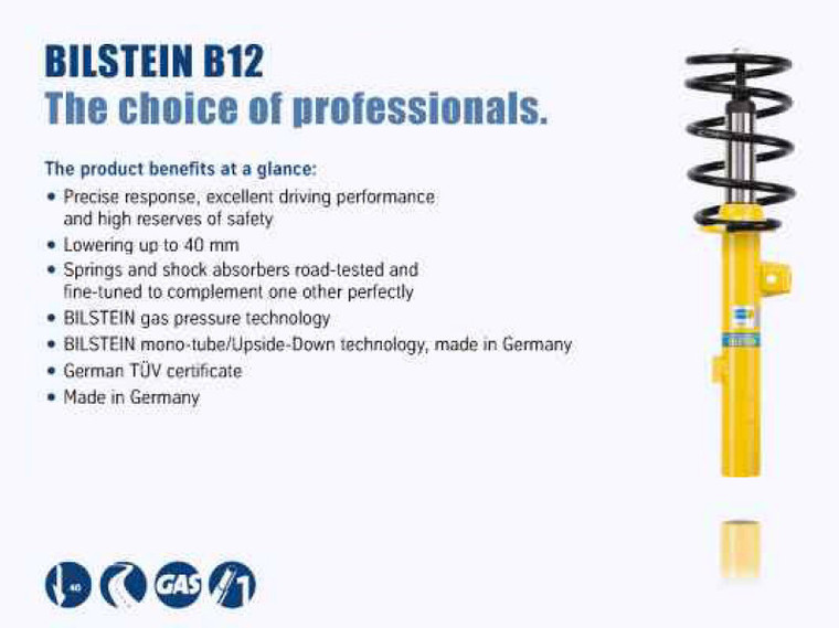 Bilstein B12 1999 Audi A4 Avant Front and Rear Suspension Kit 46-189141