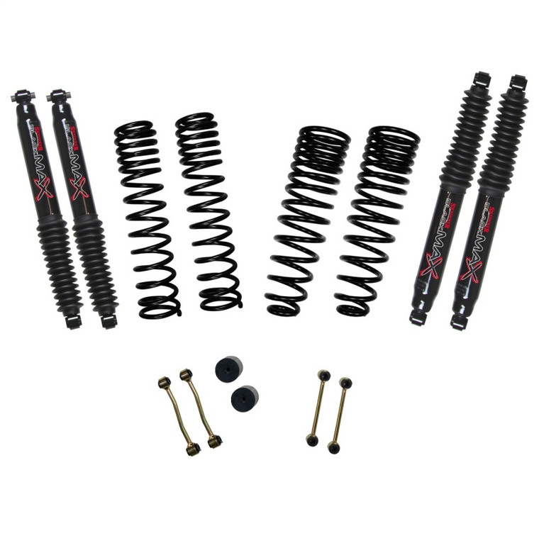 Skyjacker Suspension Lift Kit 2.5in Fr 1.5in Rr w/ Blk Max Shocks 2020 Jeep Gladiator JT - Rubicon