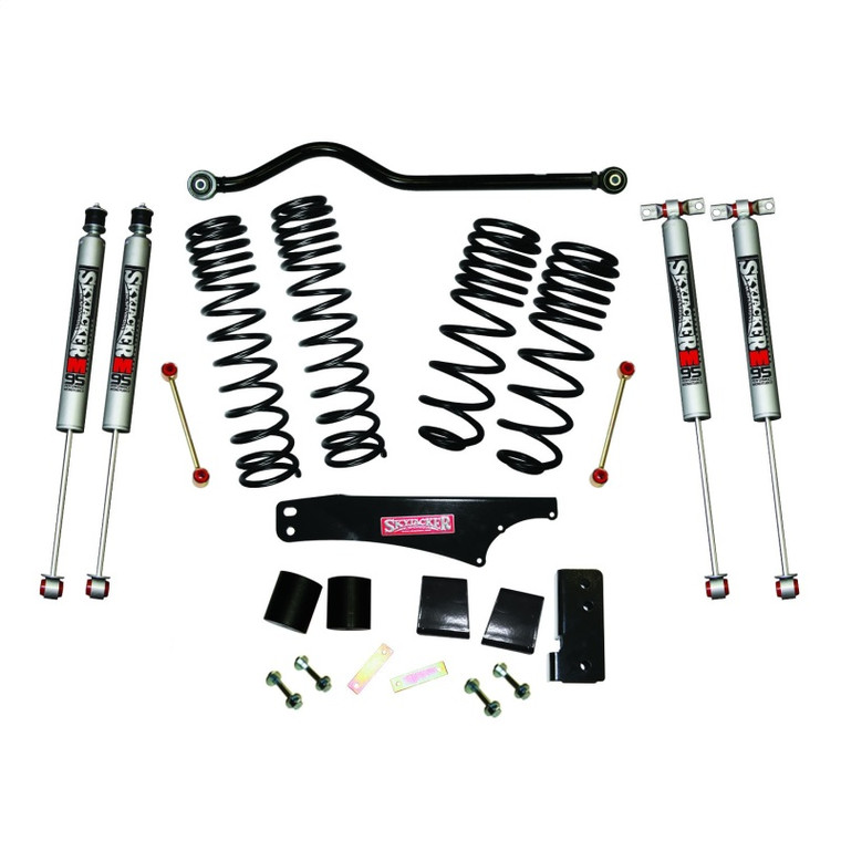 Skyjacker Long Travel 3.5in-4in Lift Kit w/M95 Monotube Shocks 07-18 Jeep Wrangler JK 2 Door 4WD