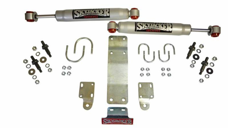 Skyjacker Dual Steering Damper Kit w/ 9000 Series 2007-2017 Jeep Wrangler (JK) (Use w/ OEM Tie Rods)
