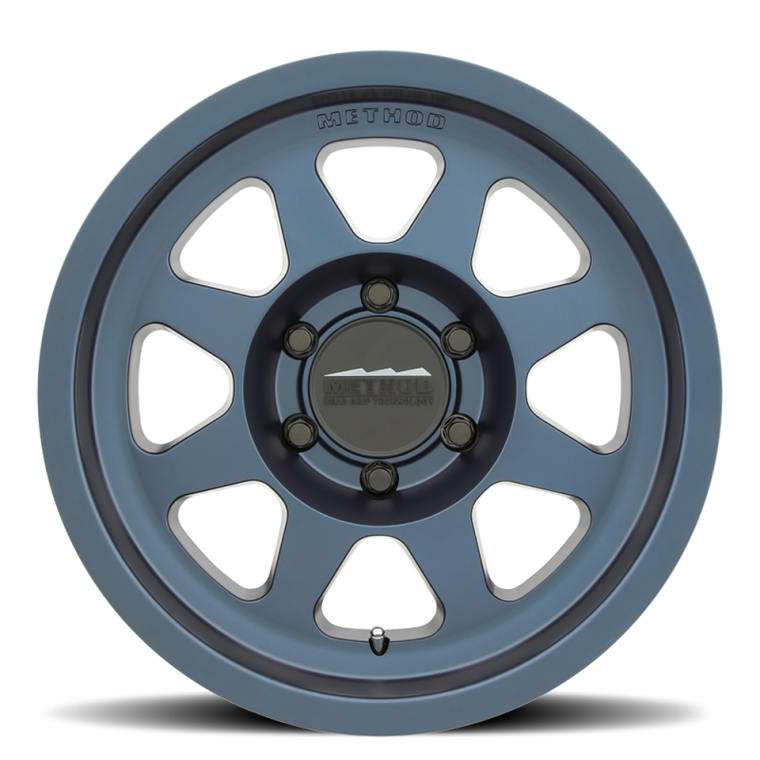 Method MR701 17x8.5 0mm Offset 5x150 110.5mm CB Bahia Blue Wheel