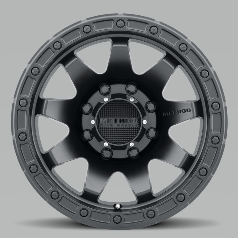 Method MR317 17x8.5 0mm Offset 8x180 130.81mm CB Matte Black Wheel