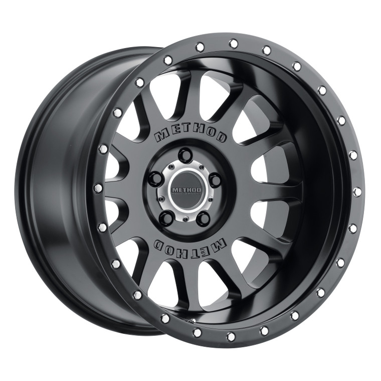 Method MR605 NV 20x12 -52mm Offset 5x5 71.5mm CB Matte Black Wheel