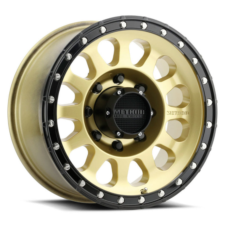 Method MR315 17x9 -12mm Offset 8x170 130.81mm CB Gold/Black Street Loc Wheel