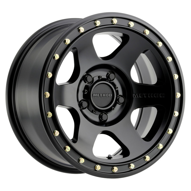 Method MR310 Con6 17x8.5 0mm Offset 5x5 71.5mm CB Matte Black Wheel