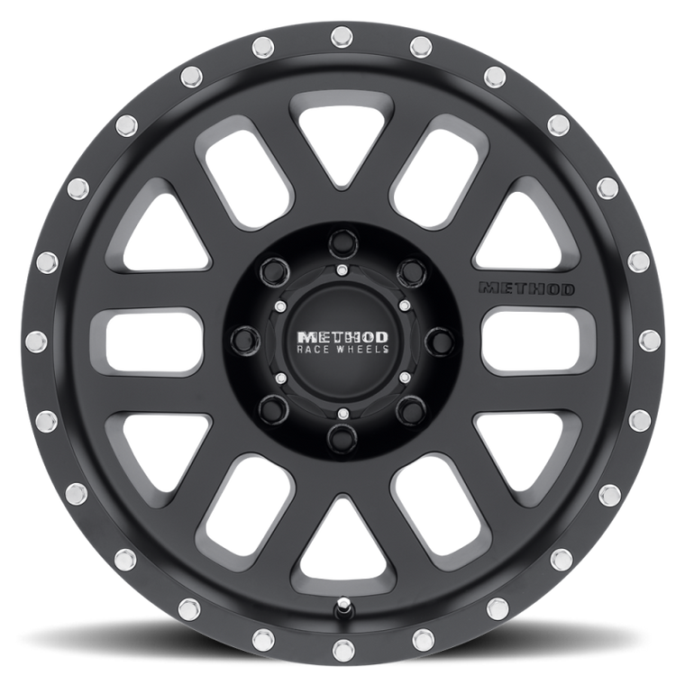 Method MR306 Mesh 18x9 +18mm Offset 8x170 130.81mm CB Matte Black Wheel