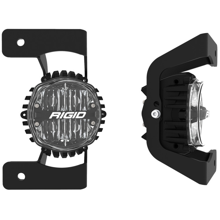 Rigid Industries 360-Series 4in LED SAE J583 Fog Light - 2018+ Jeep JL Rubicon Stl Bump - Ylw (Pair)