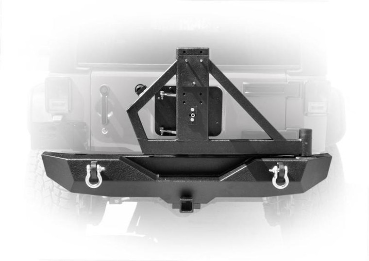 DV8 Offroad 07-18 Jeep Wrangler RS-2 Single Action Rear Bumper & Tire Carrier w/ Bearing