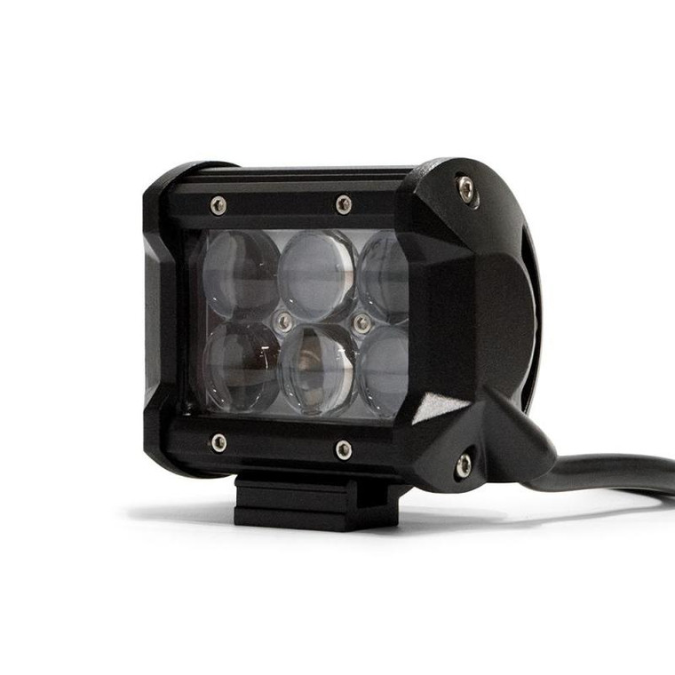 DV8 Offroad 4in Cube LED Light 18W Spot 3W LED - Chrome