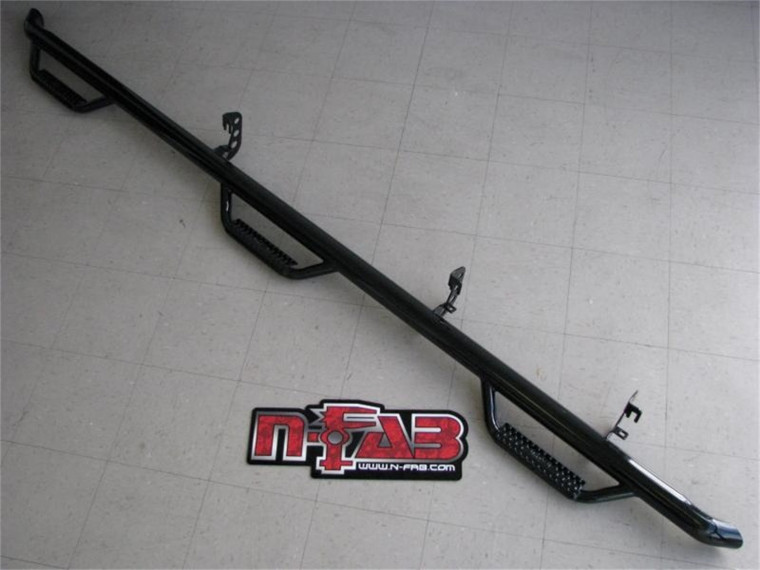 N-Fab Nerf Step 15-17 Ford F-150 SuperCab 6.5ft Bed - Gloss Black - Bed Access - 3in